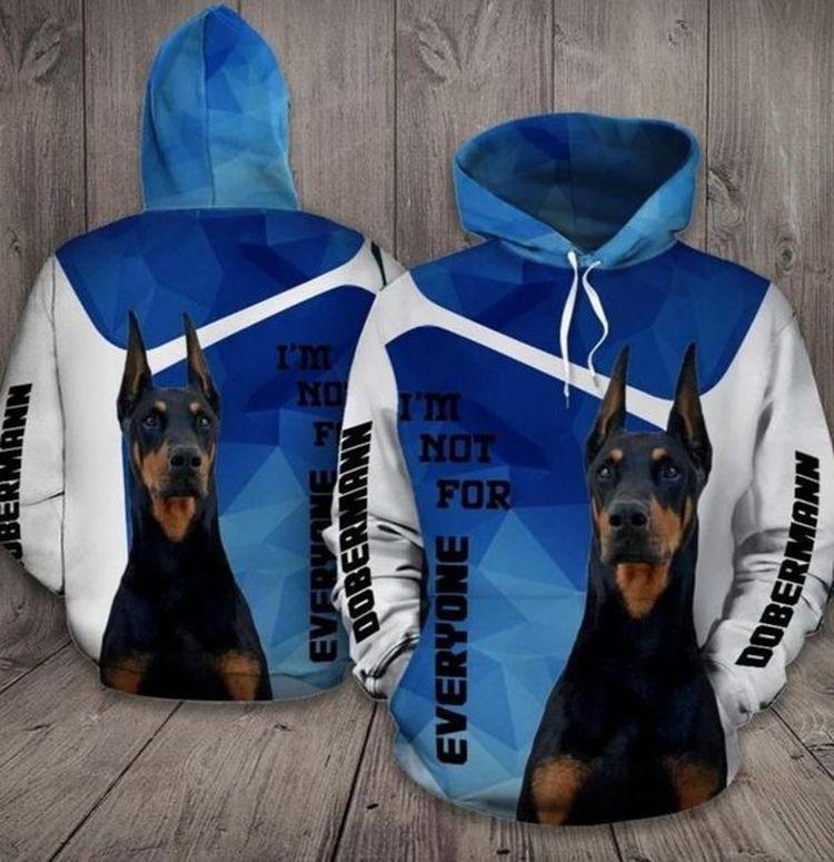 Dobermann Blue High Quality 3d Printed Sublimation Limited 3D Hoodie