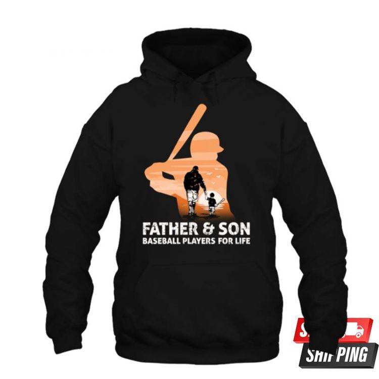 Father Son Baseball Players For Life All Over Print Hoodie