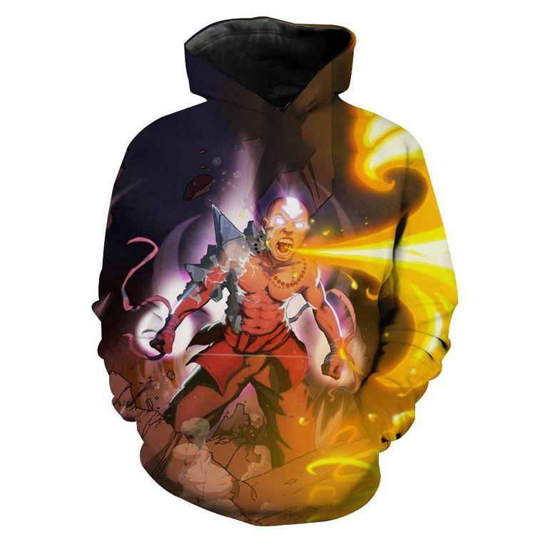 Firebending Aang Avatar The Last Airbender Avatar State 3D Hoodie