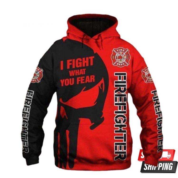 Firefighter All Over Print Hoodie