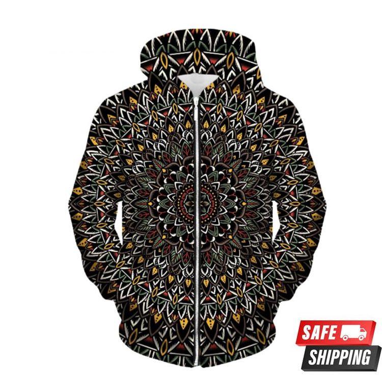 Flower Mandala Up 3D Hoodie