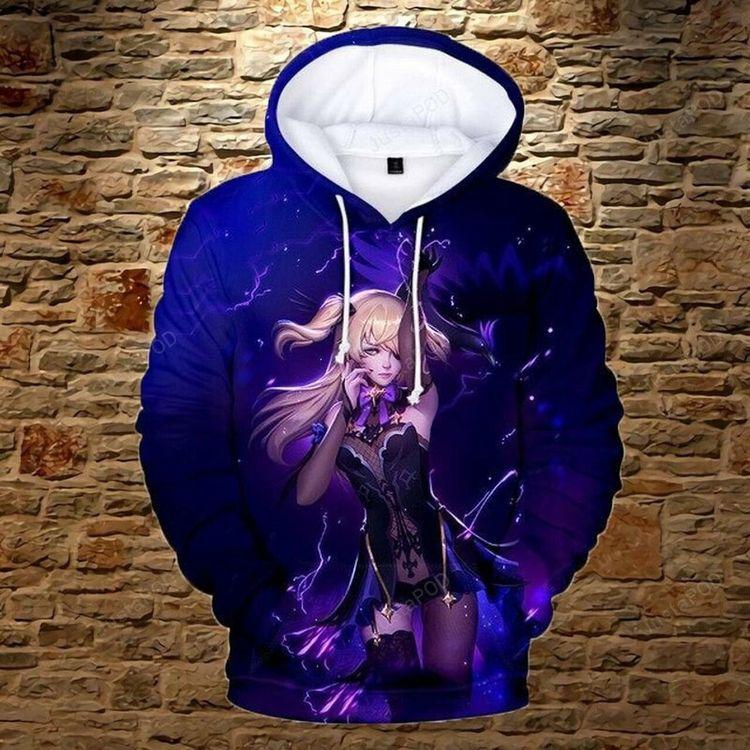 Game Genshin Impact Fischl 3d 3D Hoodie