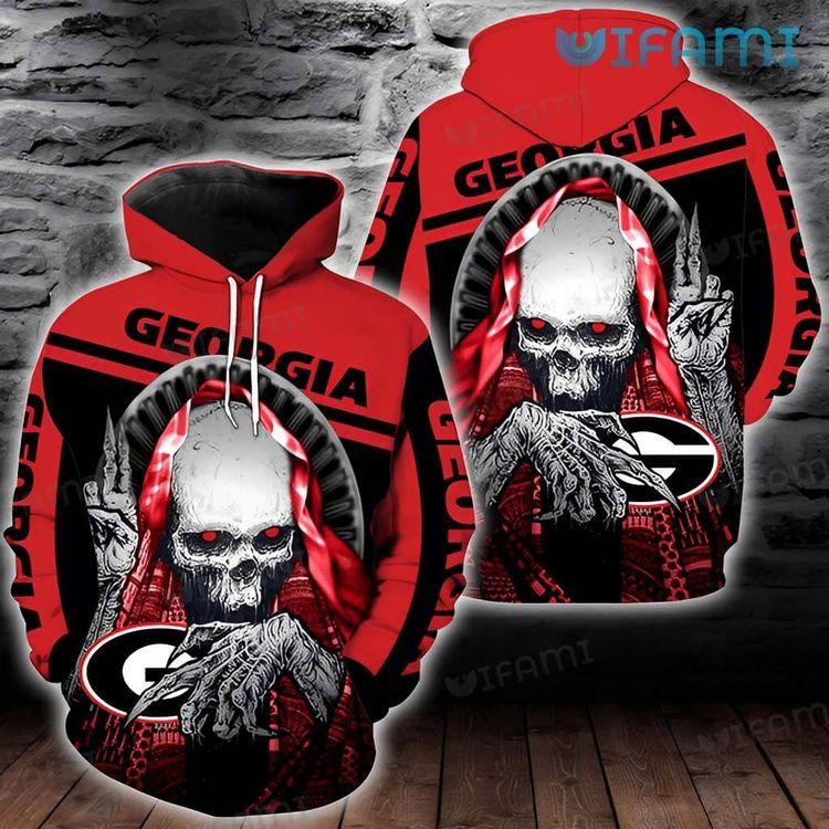 Georgia Bulldogs Skull Death Logo Georgia Bulldogs Gift 3D Hoodie