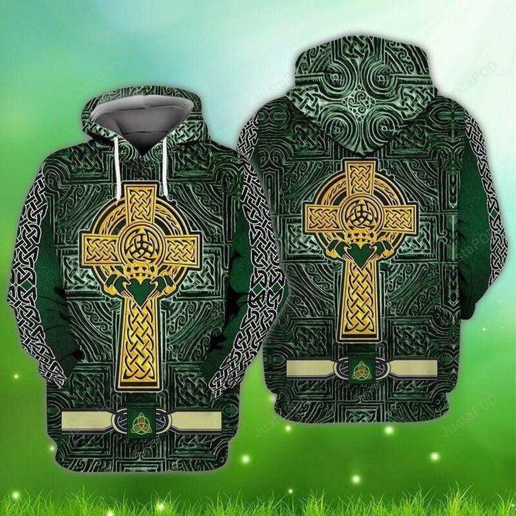 Gold St Patrick 3d All Print 3D Hoodie