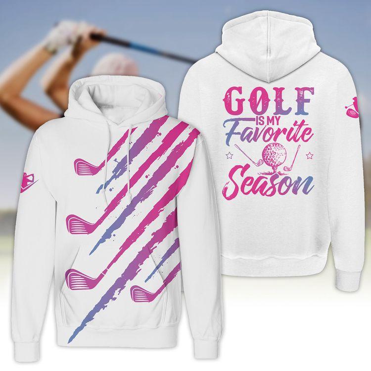 Golf Is My Favorite Season Golf For Womens Zipper 3D Hoodie