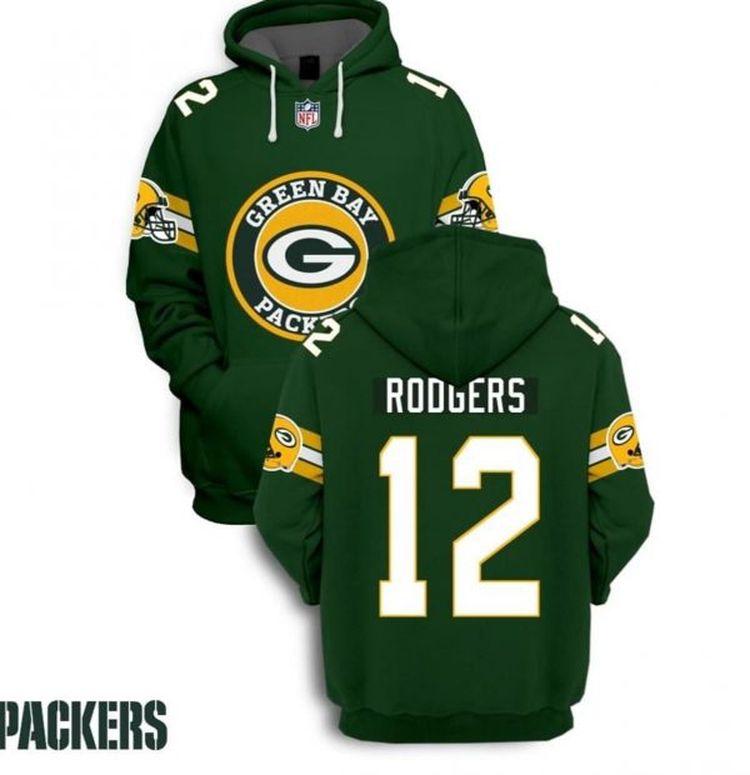 Green Bay Packers Aaron Rodgers 12 3d Printed All Over Print Hoodie