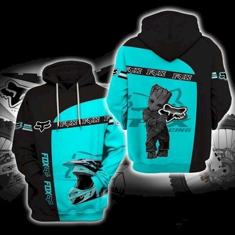 Groot Hug Racing Fox Pullover And Zippered Custom 3d Graphic Printed For Men For Women Limited 3D Hoodie