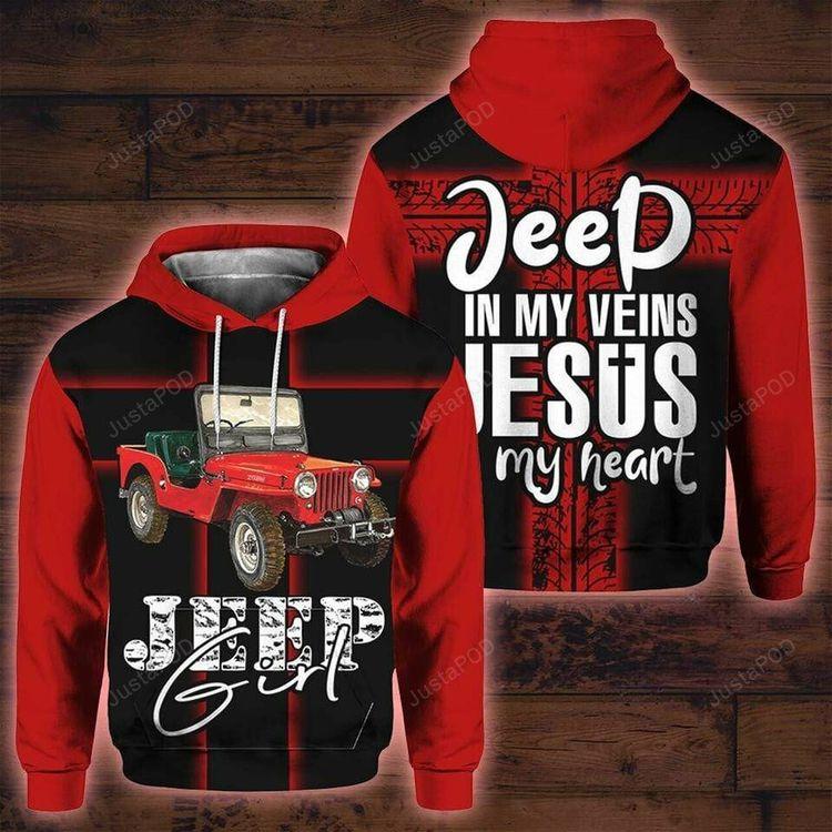 Jeep In My Veins Jesus In My Heart 3d All Print Limited 3D Hoodie