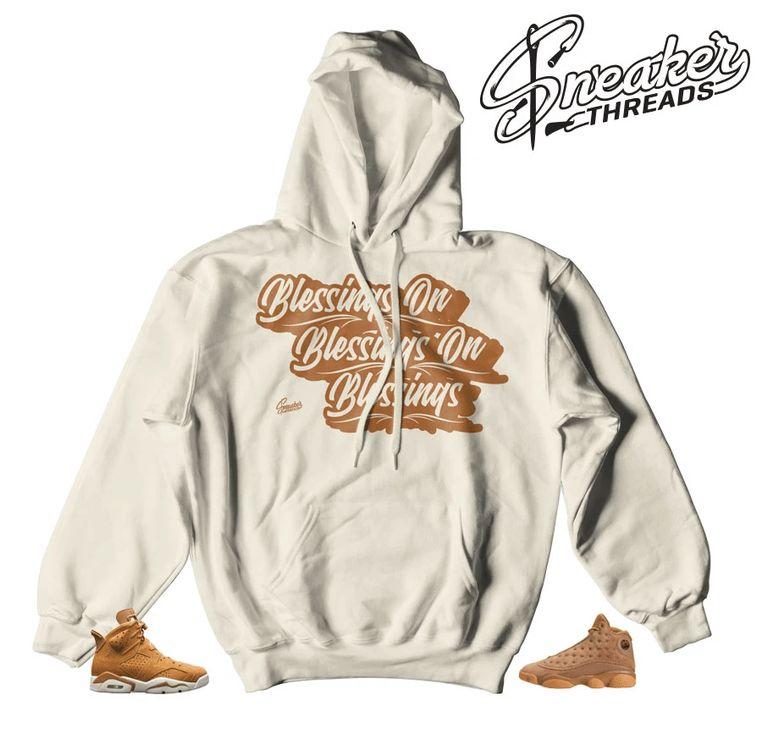 Jordan Retro Wheat Blessings Outfit All Over Print Hoodie