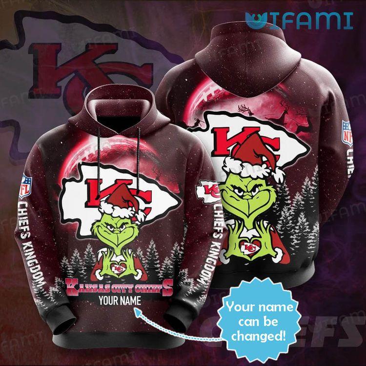 Kansas City Christmas Grinch Personalized Kansas City Chiefs Gift 3D Hoodie