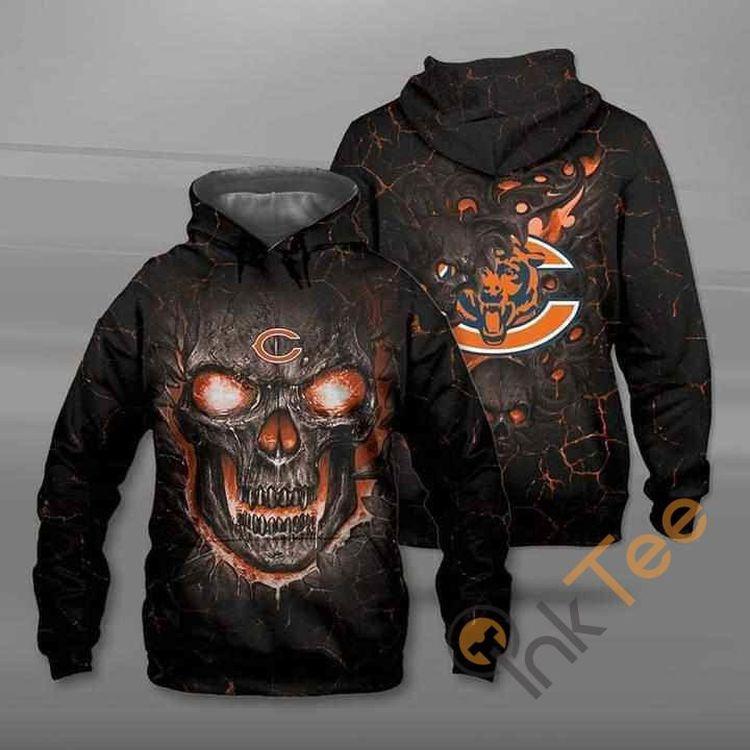 Lava Skull Chicago Bears 3D Hoodie