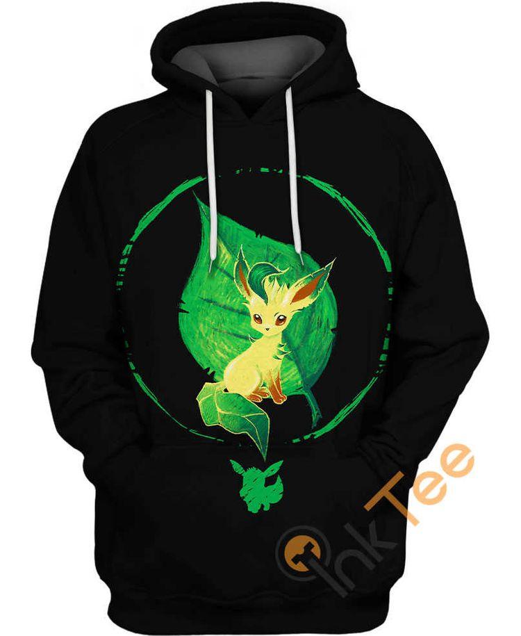Leafeon And Smartness Pokemon All Over Print Hoodie
