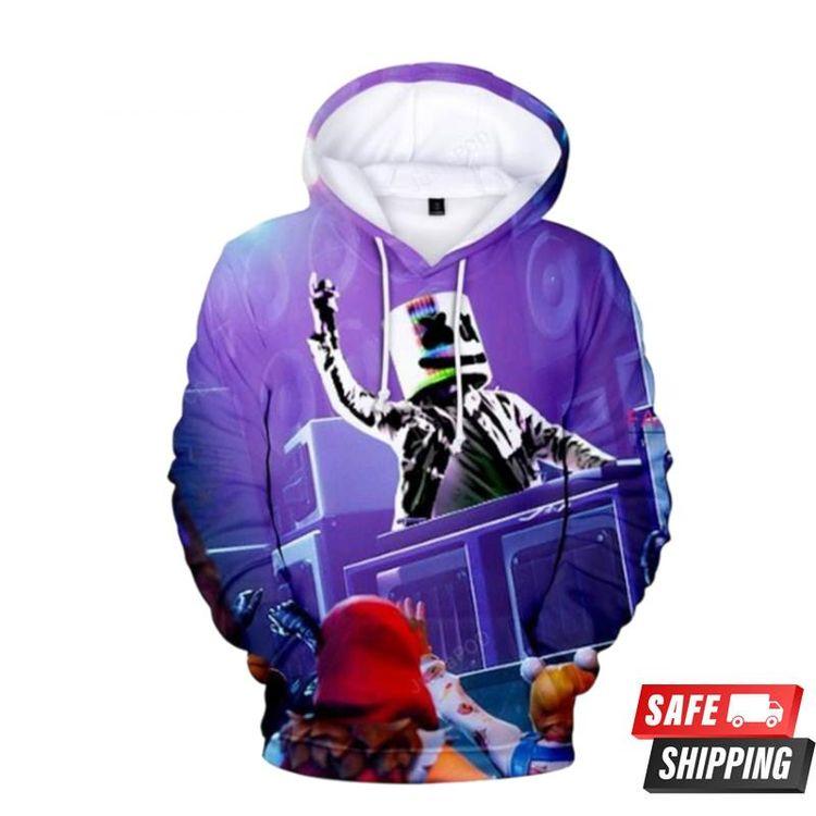 Marshmello Purple 3D Hoodie