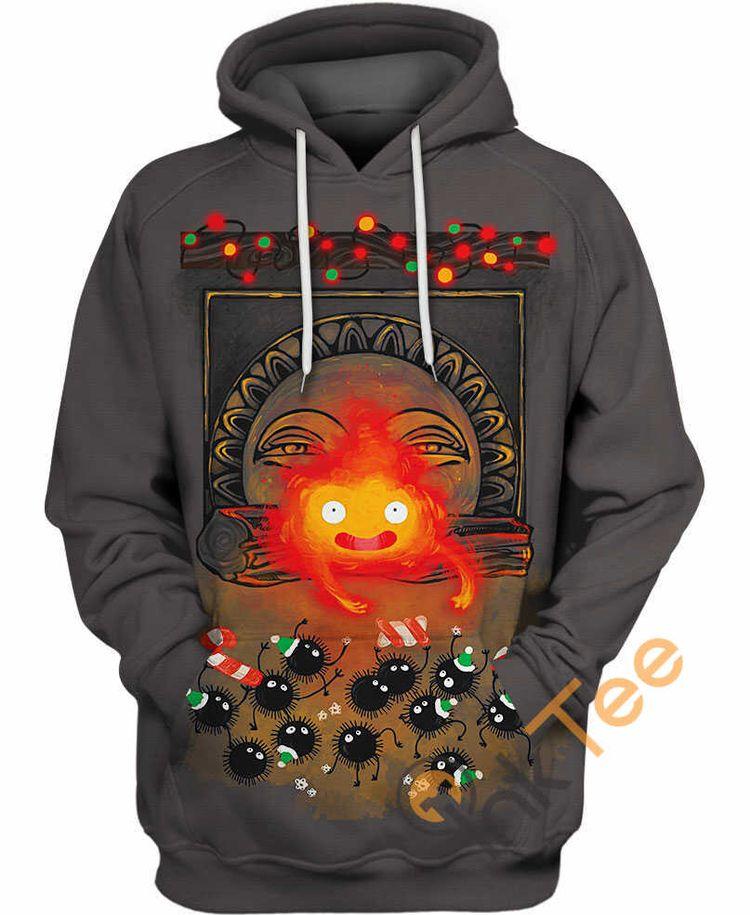 Merry Christmas Calcifer All Over Print Hoodie