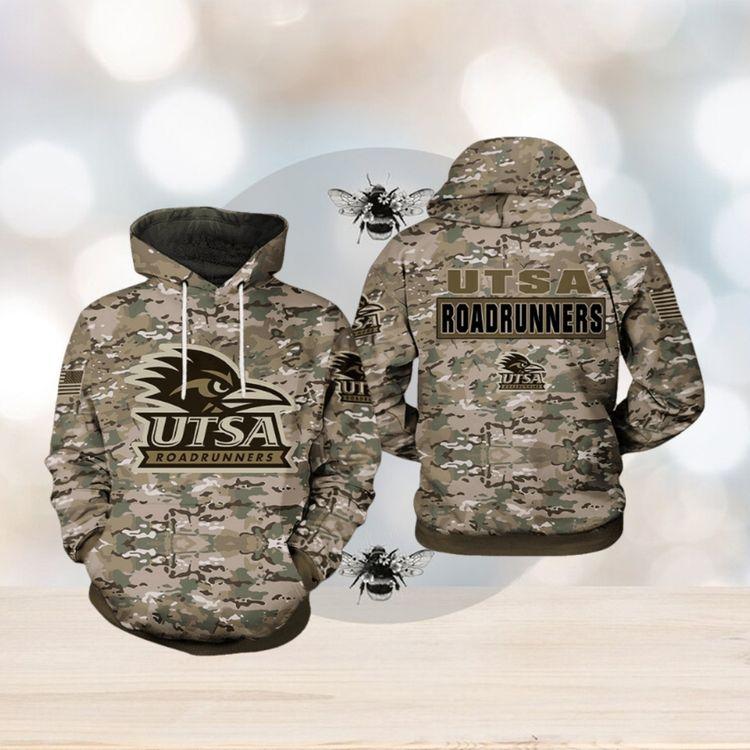 Utsa Roadrunners Ncaa Camo Veteran 3d Printed 3D Hoodie