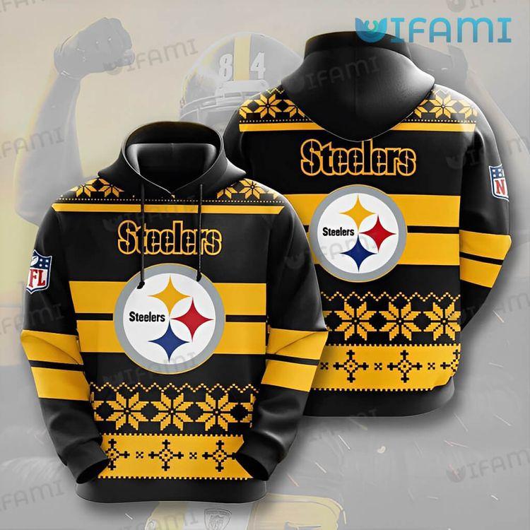 Nfl Steelers Two Color Knitting Pattern Logo Pittsburgh Steelers Gift 3D Hoodie