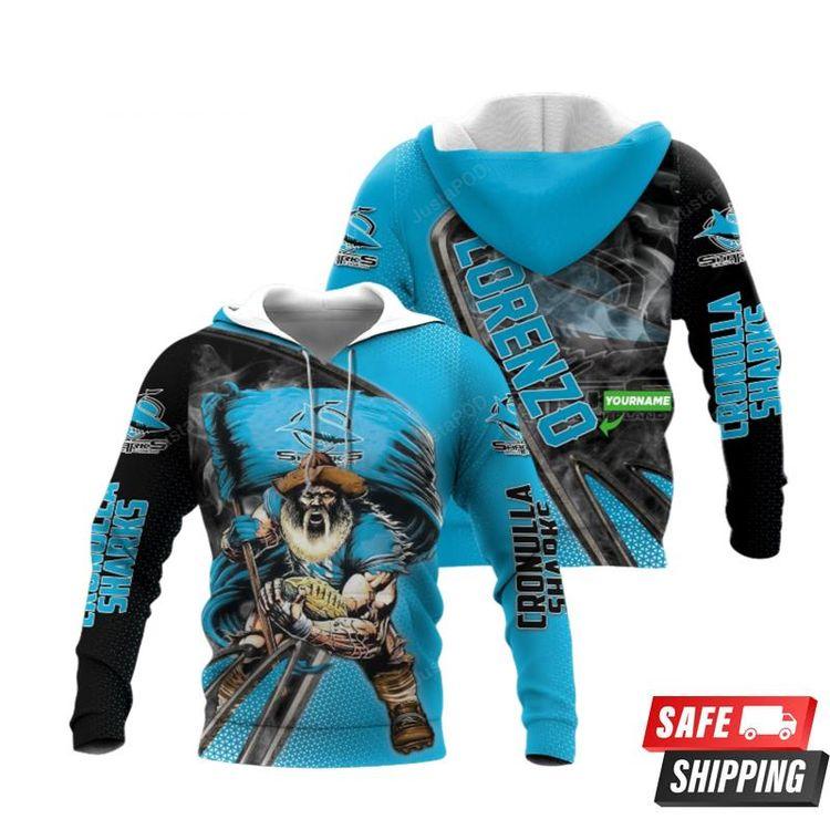 Personalized Cronulla Sharks Custom Name 3D Hoodie